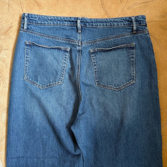 EUC, Loft The Wide Leg Jean, Dark Denim, High Rise, Full Length, SZ 14, 31.5” IS - Picture 8 of 13